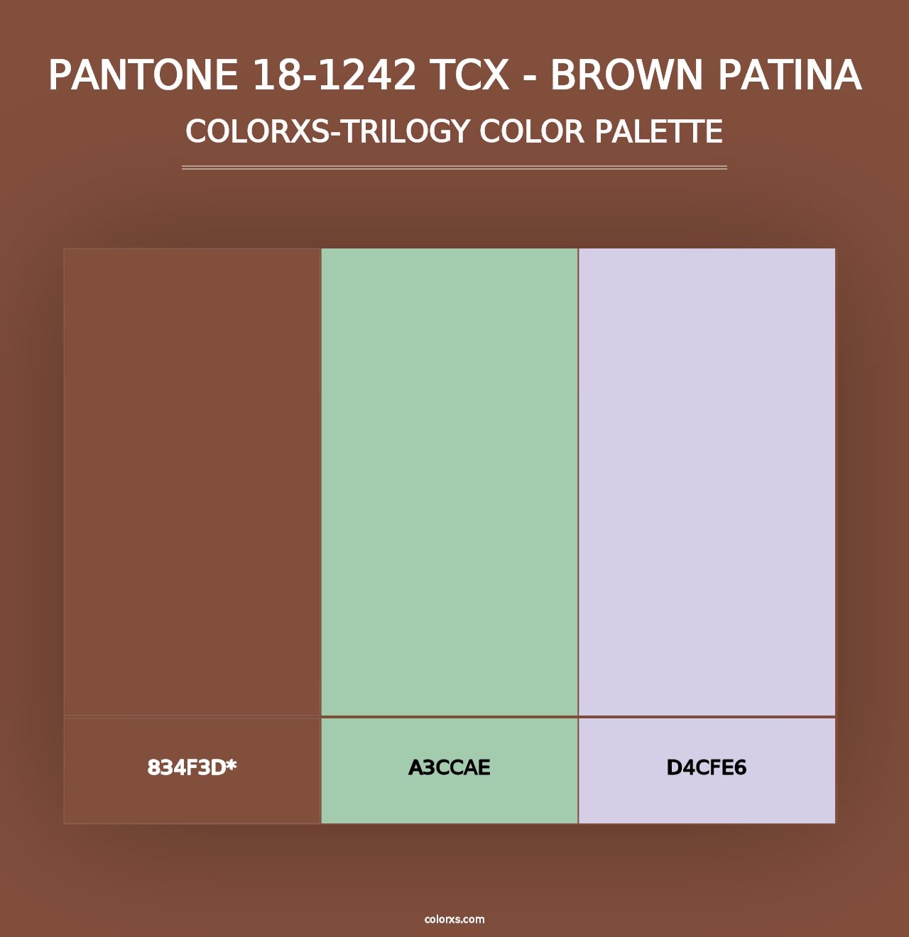 PANTONE 18-1242 TCX - Brown Patina - Colorxs Trilogy Palette