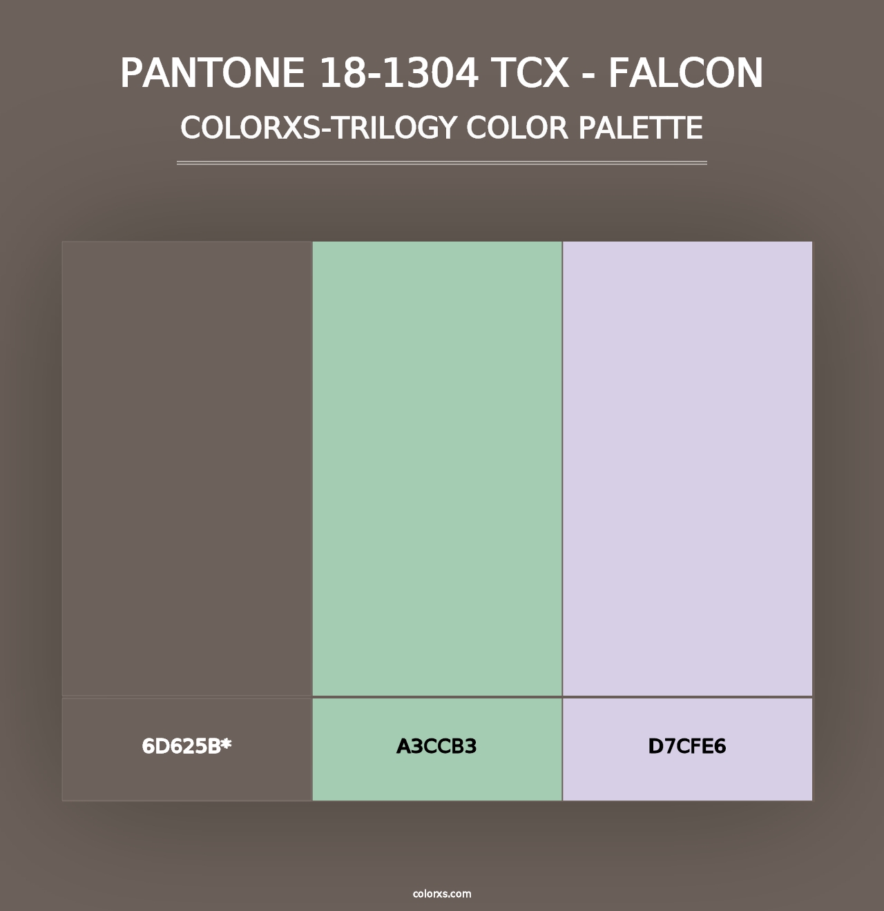 PANTONE 18-1304 TCX - Falcon - Colorxs Trilogy Palette