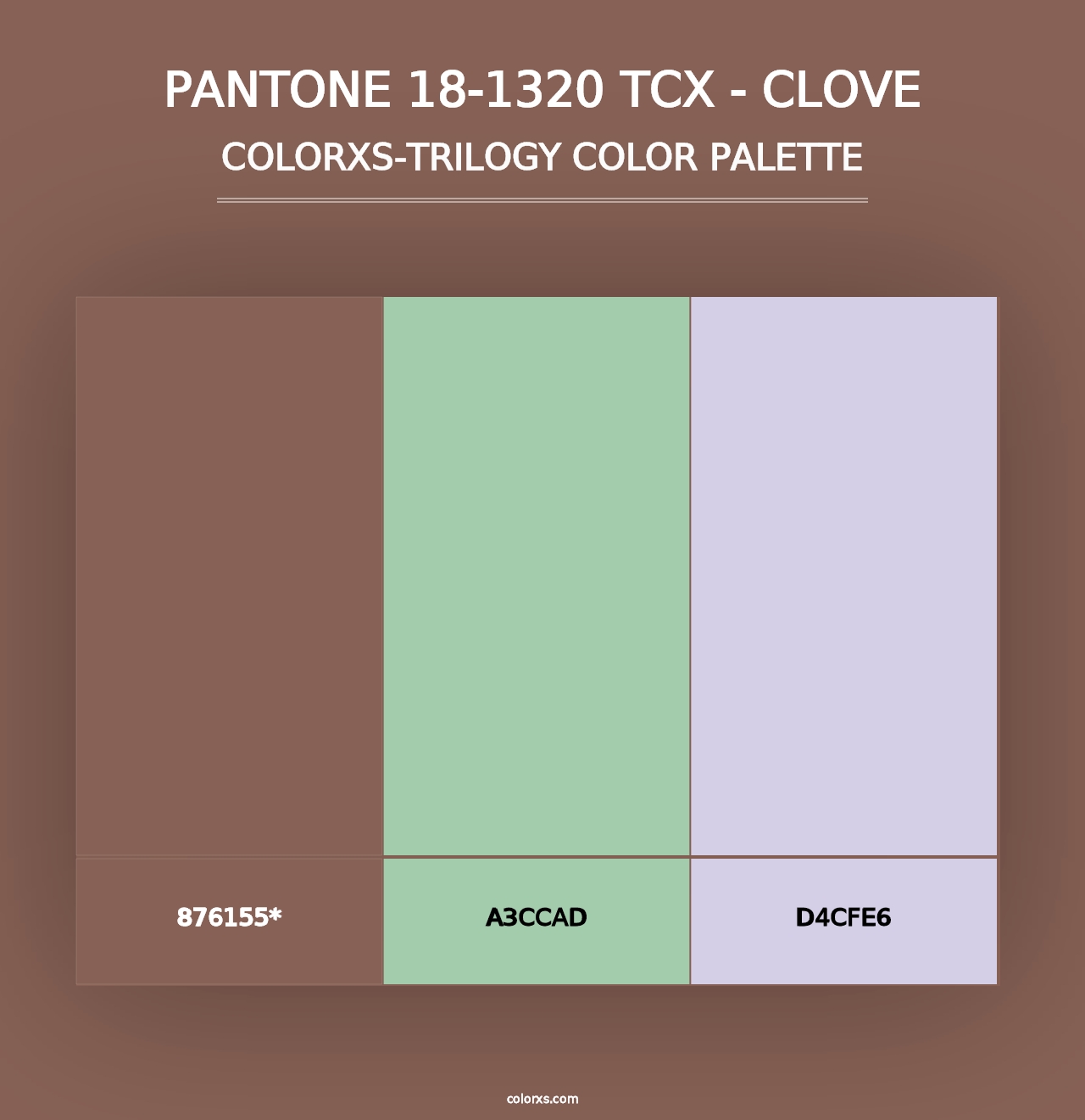 PANTONE 18-1320 TCX - Clove - Colorxs Trilogy Palette