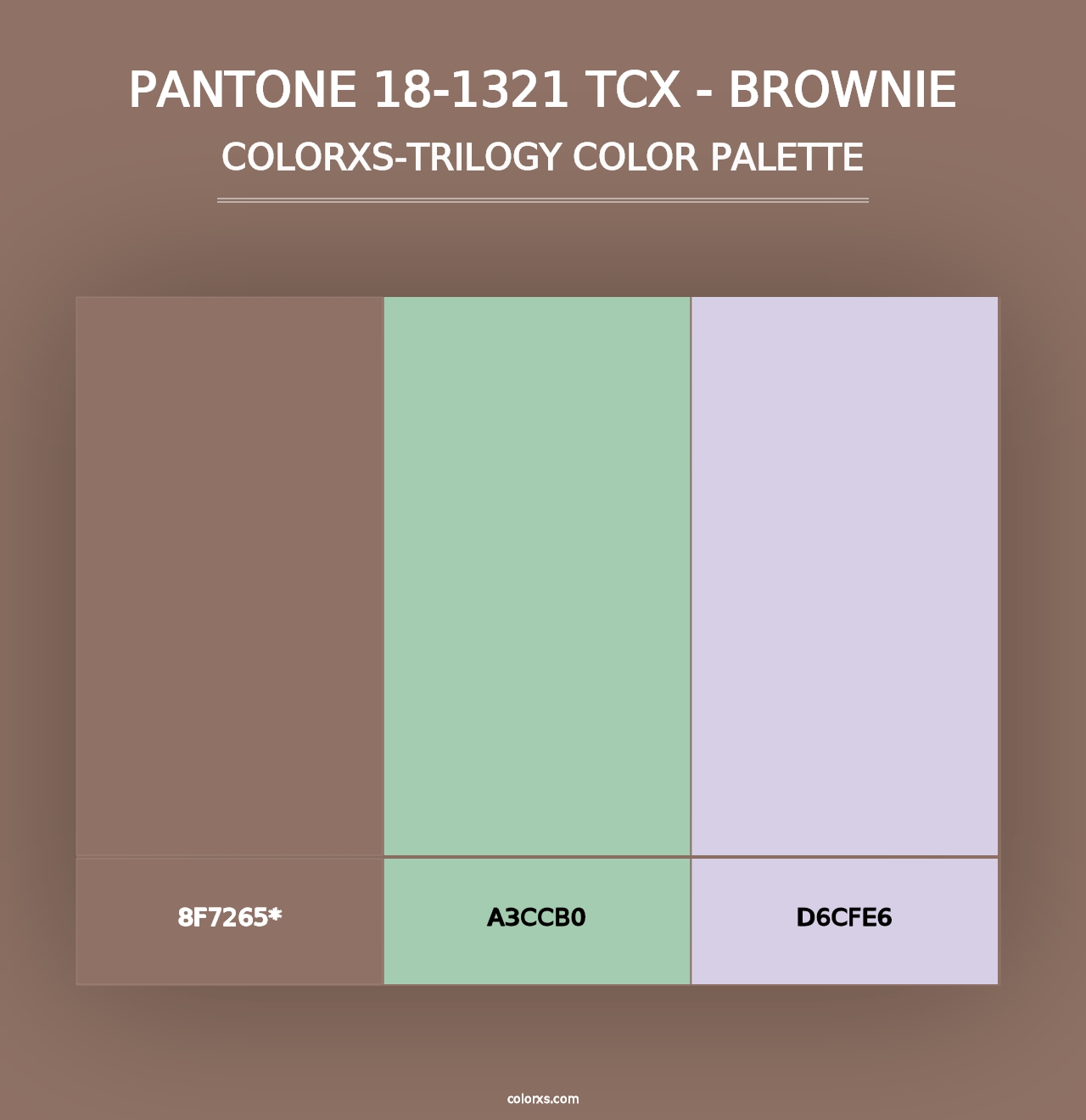 PANTONE 18-1321 TCX - Brownie - Colorxs Trilogy Palette