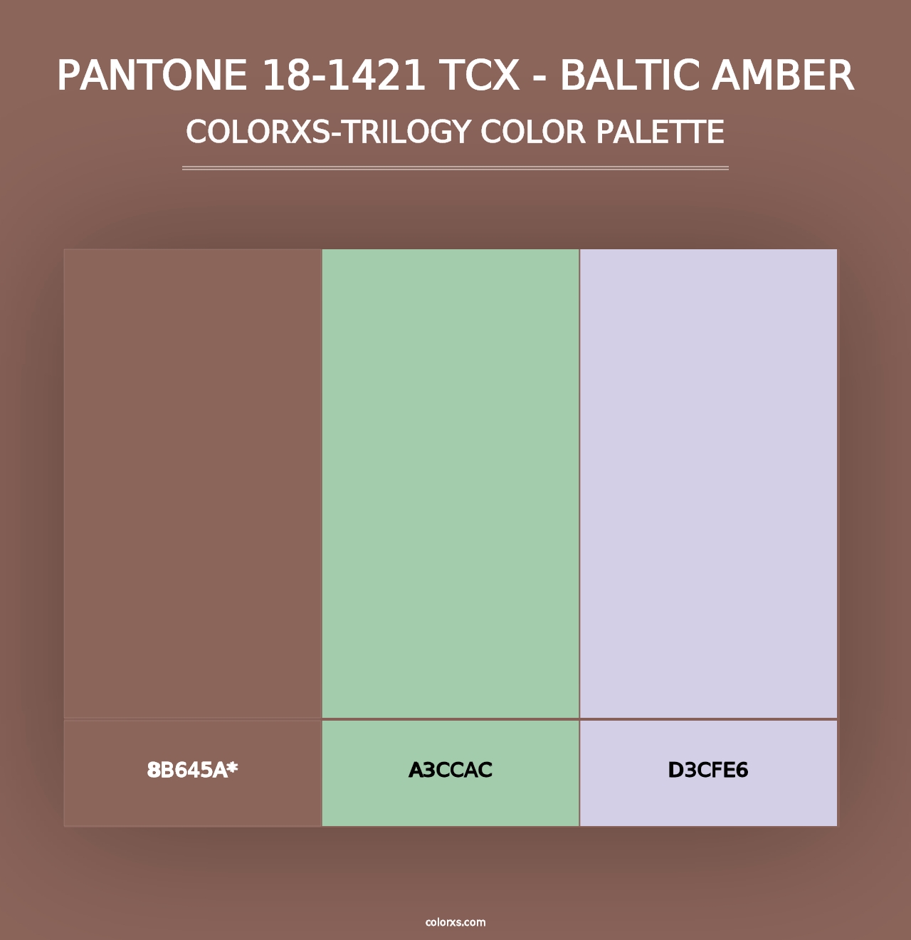 PANTONE 18-1421 TCX - Baltic Amber - Colorxs Trilogy Palette