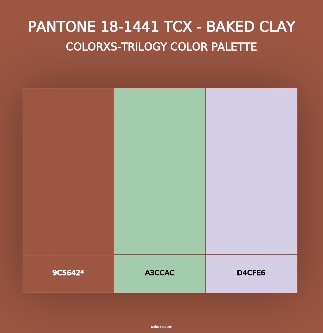 PANTONE 18-1441 TCX - Baked Clay - Colorxs Trilogy Palette