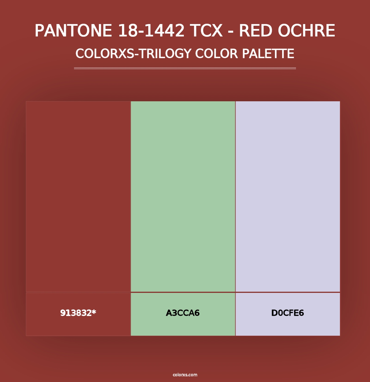 PANTONE 18-1442 TCX - Red Ochre - Colorxs Trilogy Palette