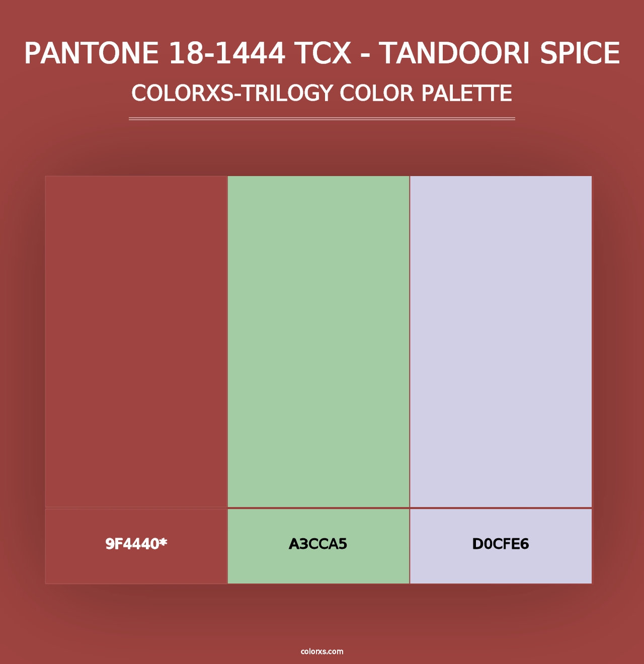 PANTONE 18-1444 TCX - Tandoori Spice - Colorxs Trilogy Palette