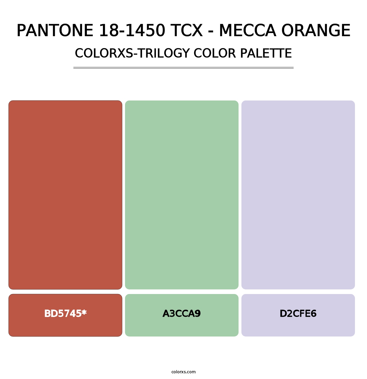 PANTONE 18-1450 TCX - Mecca Orange - Colorxs Trilogy Palette