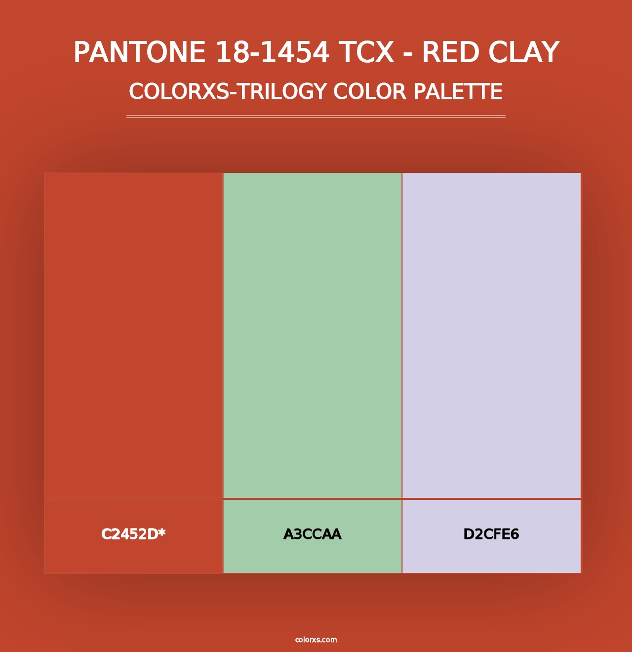 PANTONE 18-1454 TCX - Red Clay - Colorxs Trilogy Palette