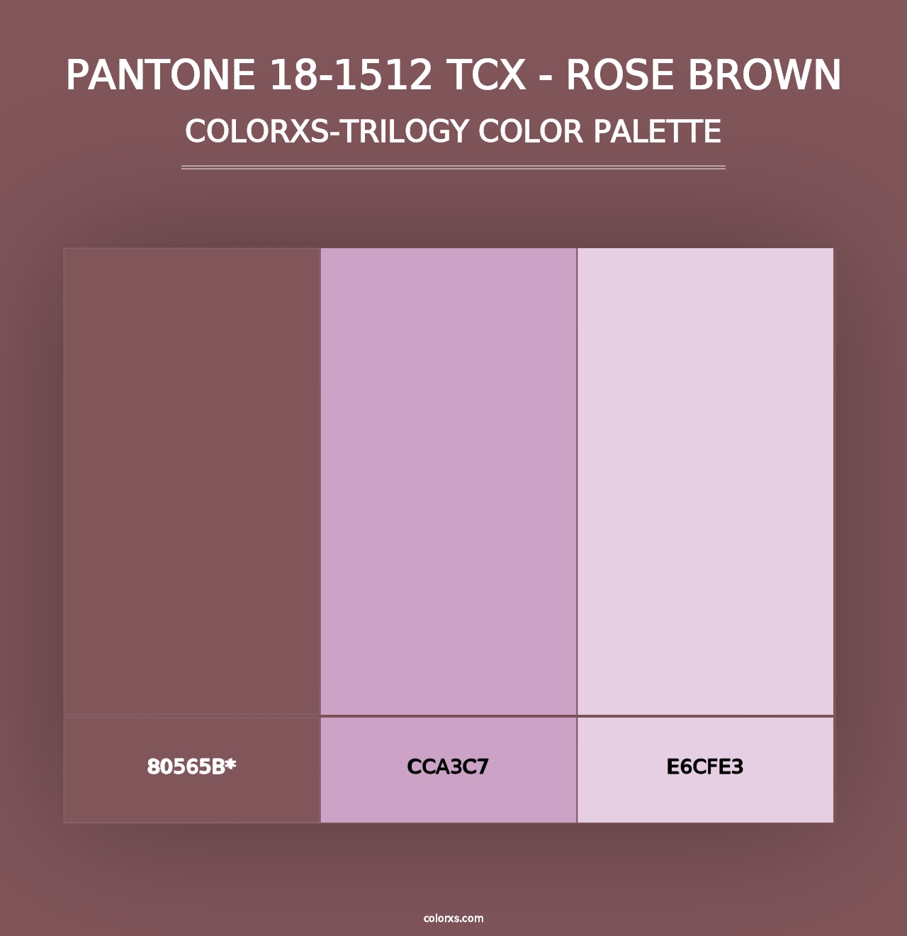 PANTONE 18-1512 TCX - Rose Brown - Colorxs Trilogy Palette