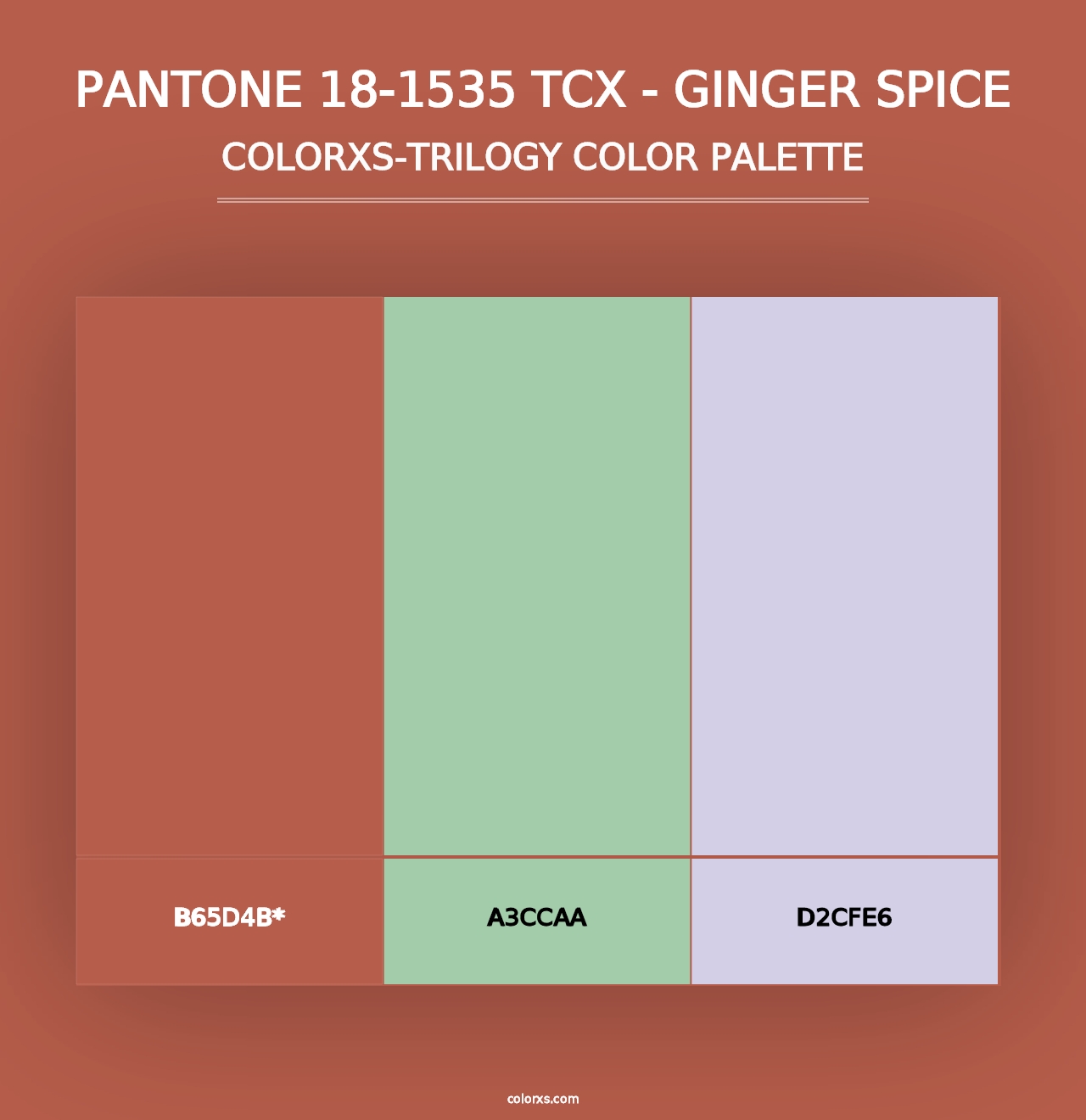 PANTONE 18-1535 TCX - Ginger Spice - Colorxs Trilogy Palette