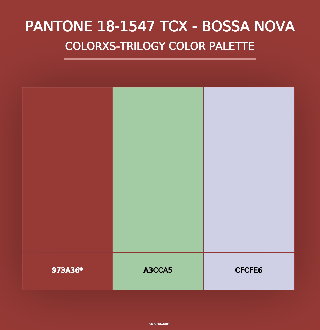 PANTONE 18-1547 TCX - Bossa Nova - Colorxs Trilogy Palette