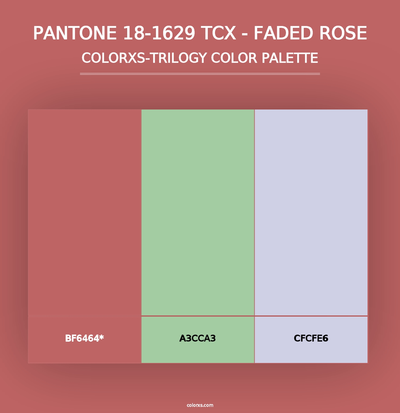 PANTONE 18-1629 TCX - Faded Rose - Colorxs Trilogy Palette