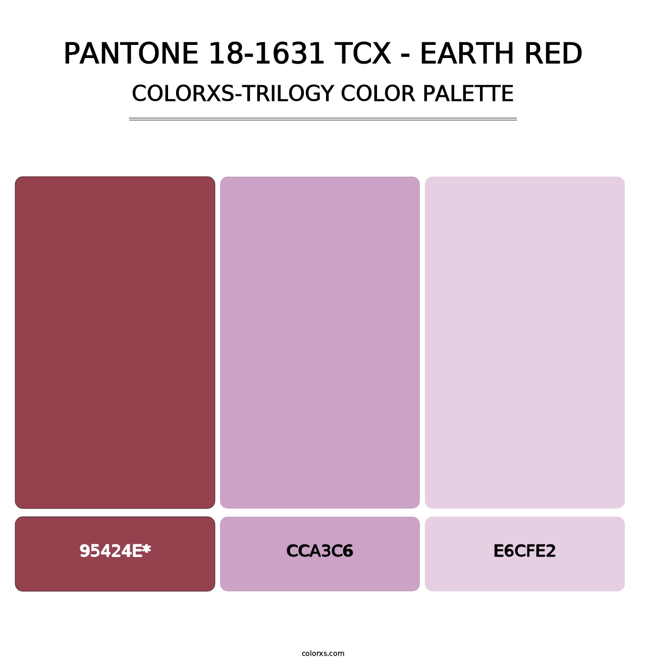 PANTONE 18-1631 TCX - Earth Red - Colorxs Trilogy Palette