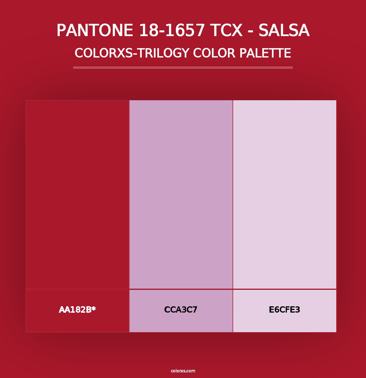 PANTONE 18-1657 TCX - Salsa - Colorxs Trilogy Palette