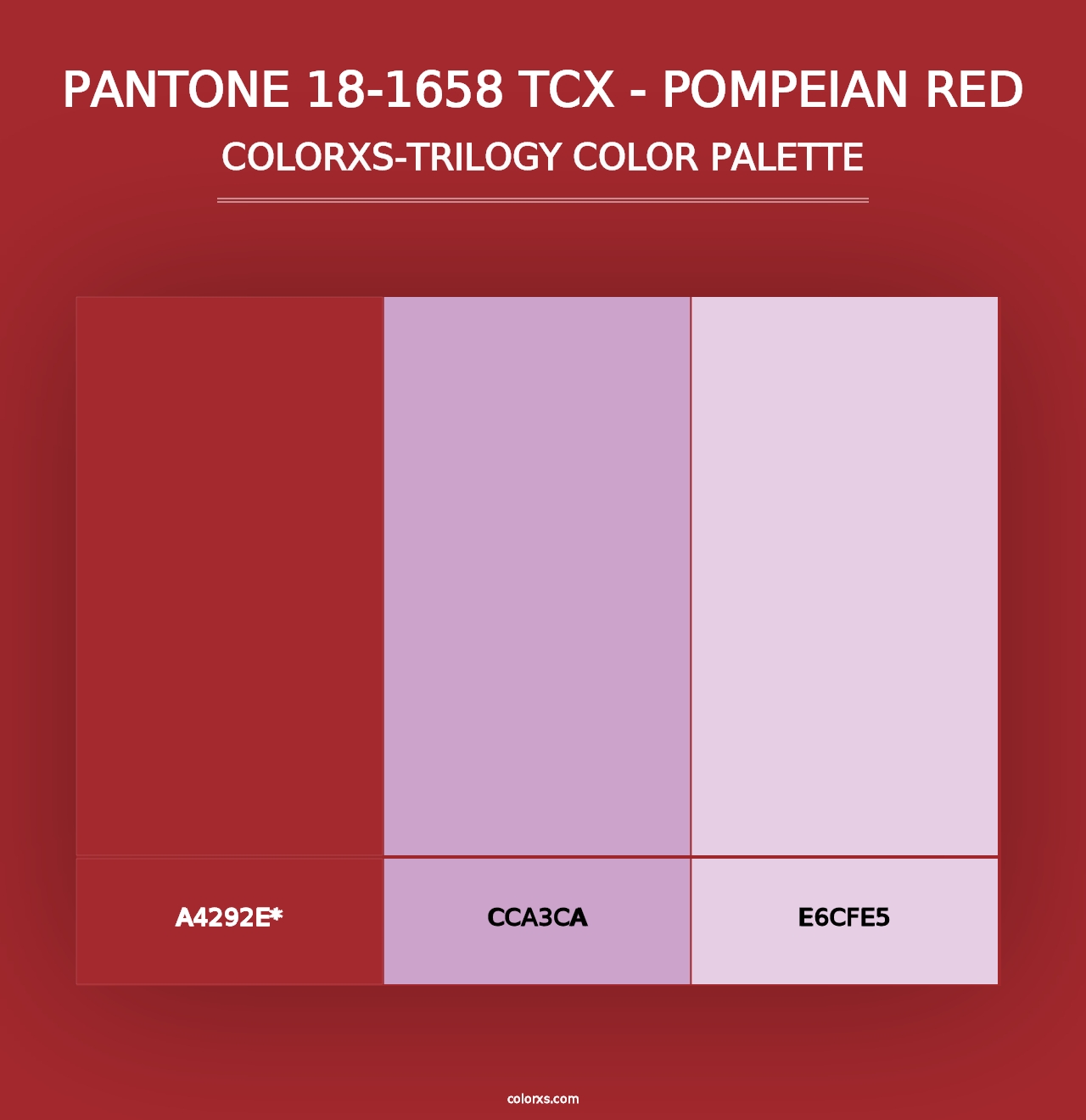 PANTONE 18-1658 TCX - Pompeian Red - Colorxs Trilogy Palette