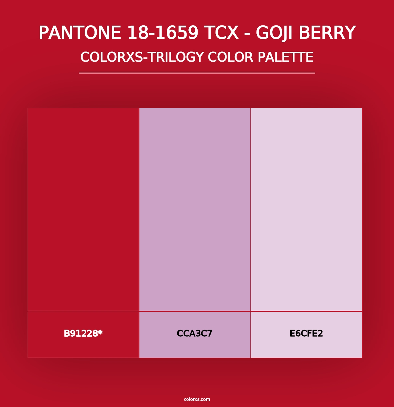 PANTONE 18-1659 TCX - Goji Berry - Colorxs Trilogy Palette