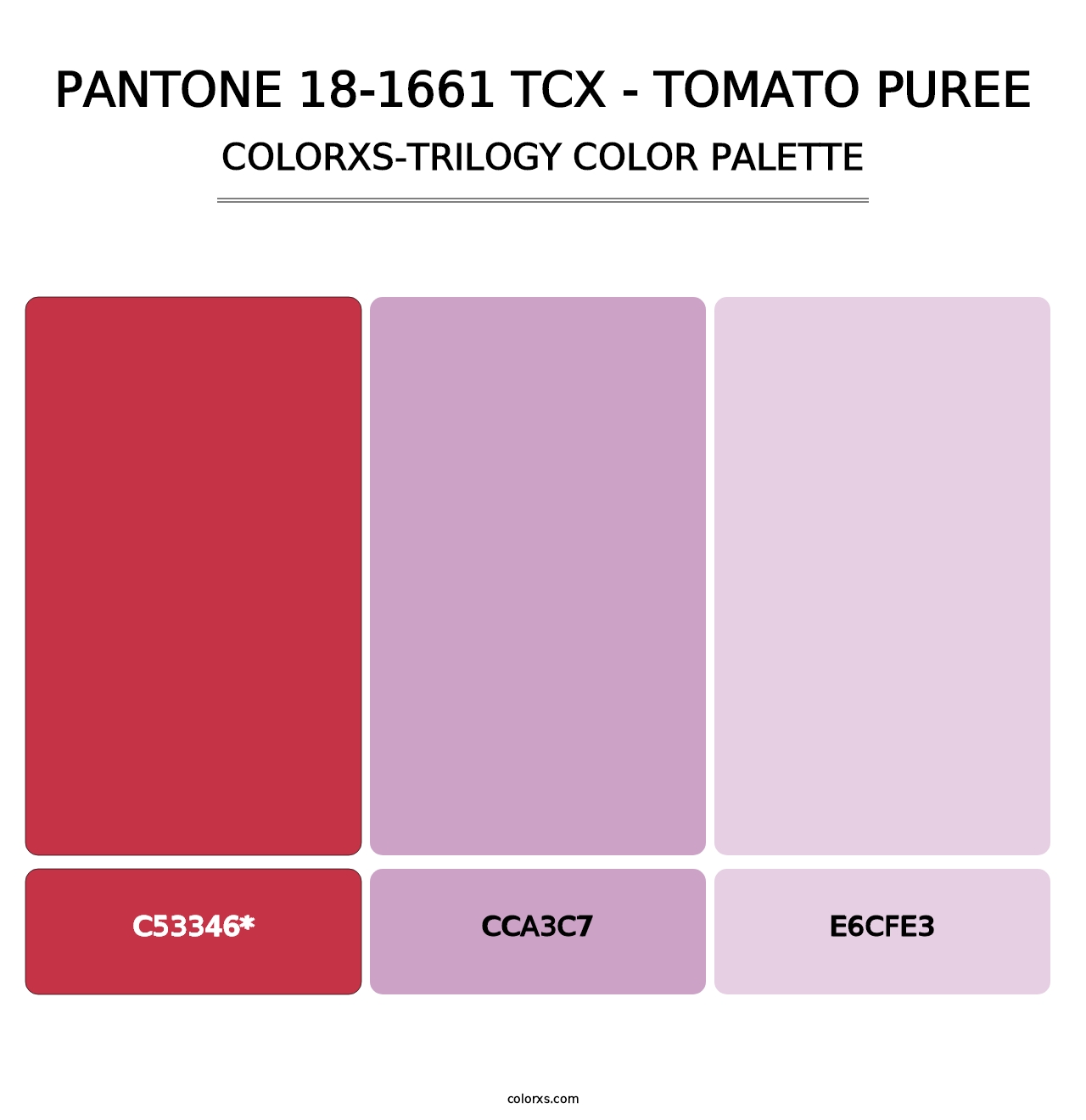 PANTONE 18-1661 TCX - Tomato Puree - Colorxs Trilogy Palette