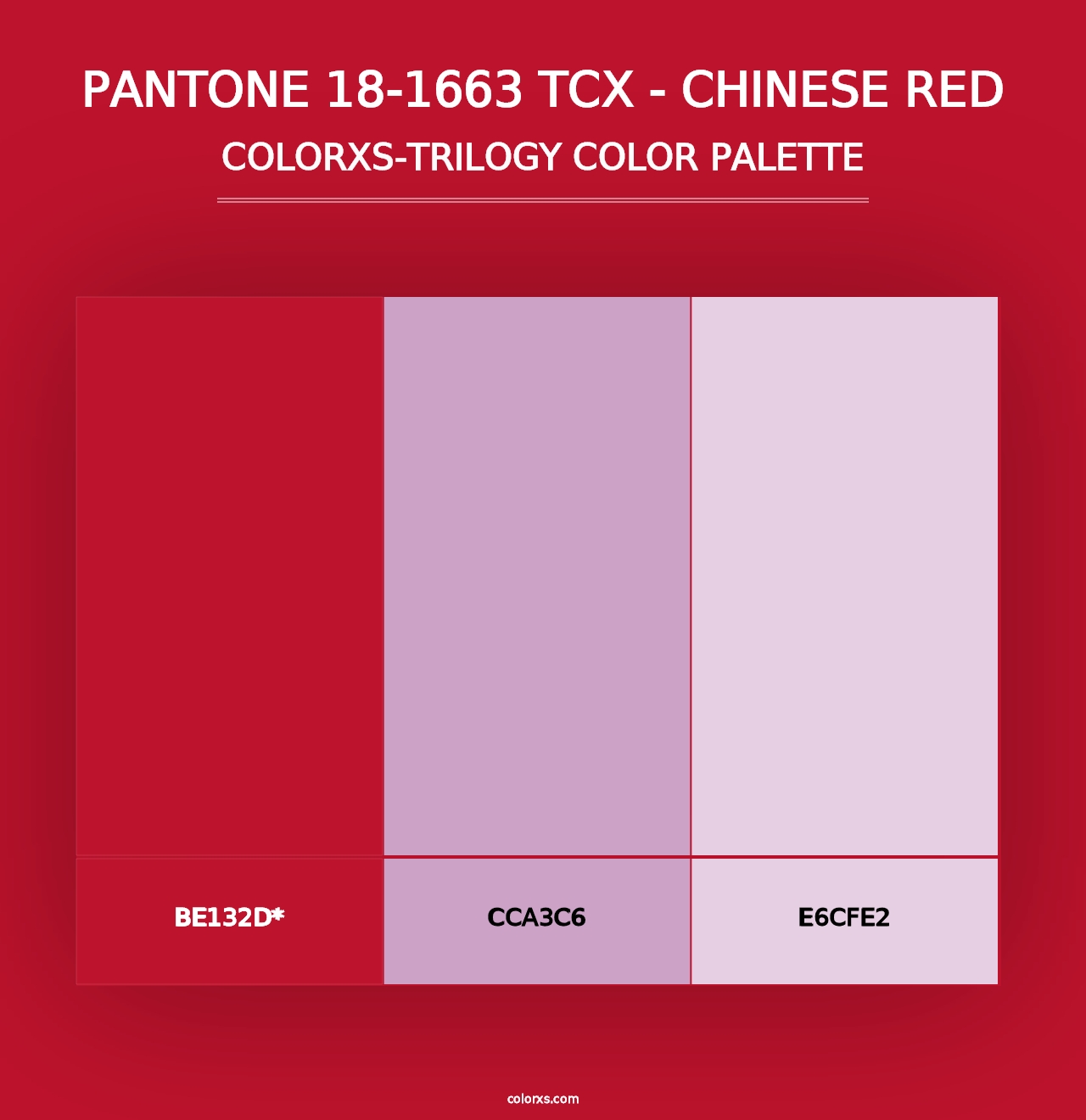 PANTONE 18-1663 TCX - Chinese Red - Colorxs Trilogy Palette