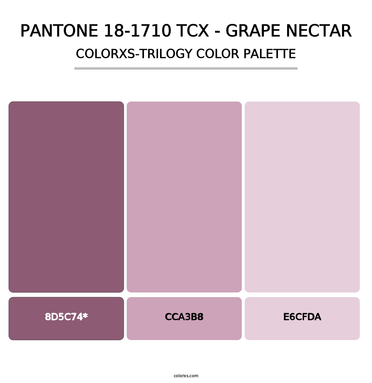 PANTONE 18-1710 TCX - Grape Nectar - Colorxs Trilogy Palette