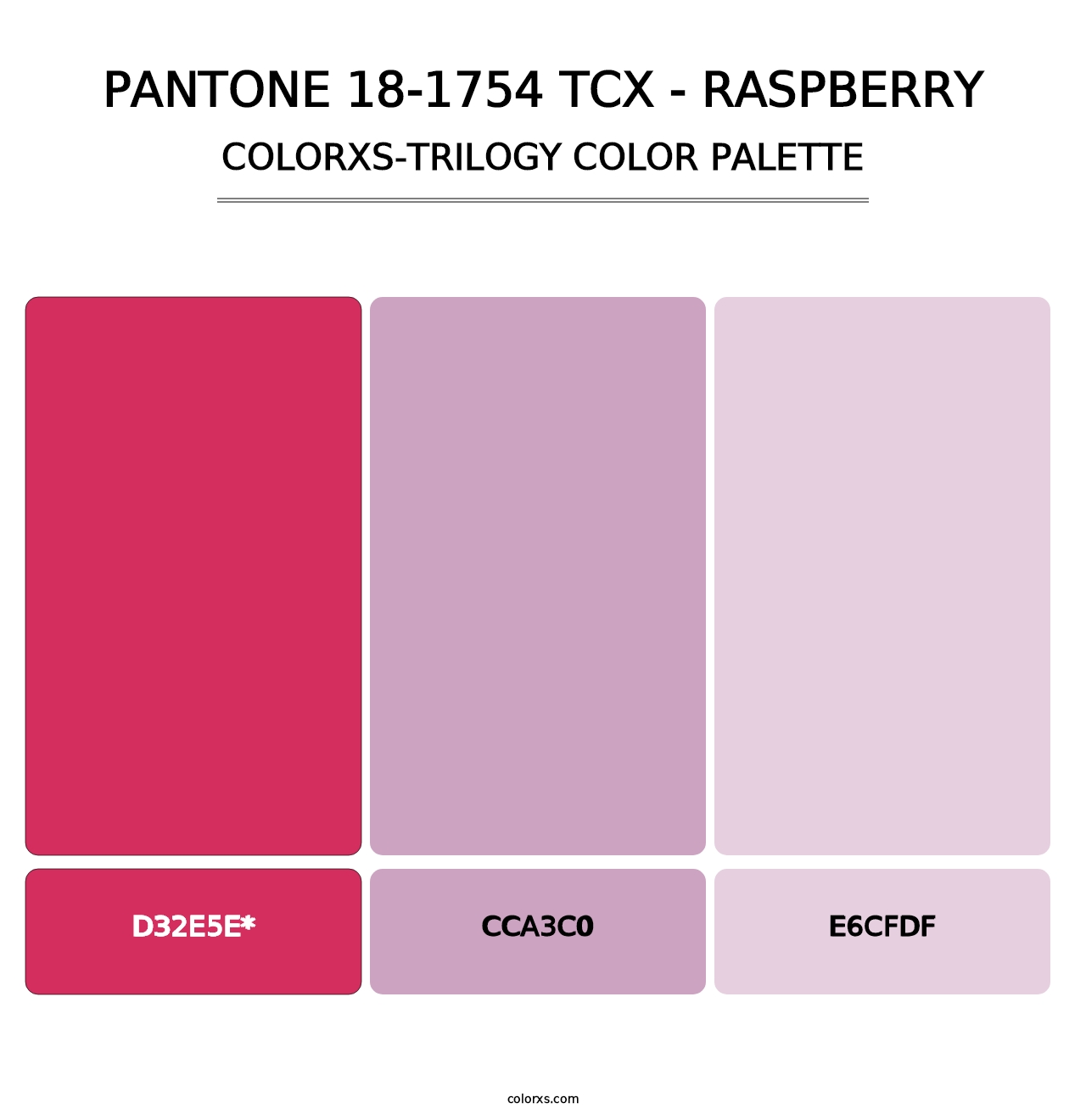 PANTONE 18-1754 TCX - Raspberry - Colorxs Trilogy Palette