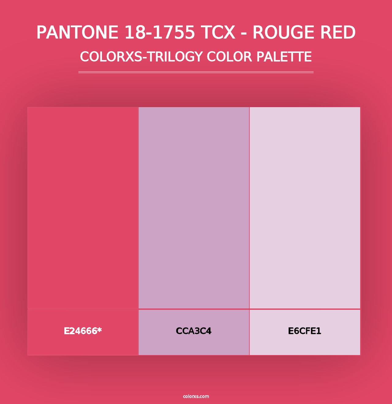 PANTONE 18-1755 TCX - Rouge Red - Colorxs Trilogy Palette