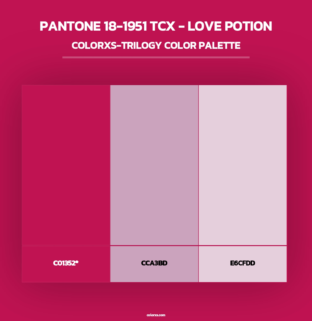 PANTONE 18-1951 TCX - Love Potion - Colorxs Trilogy Palette