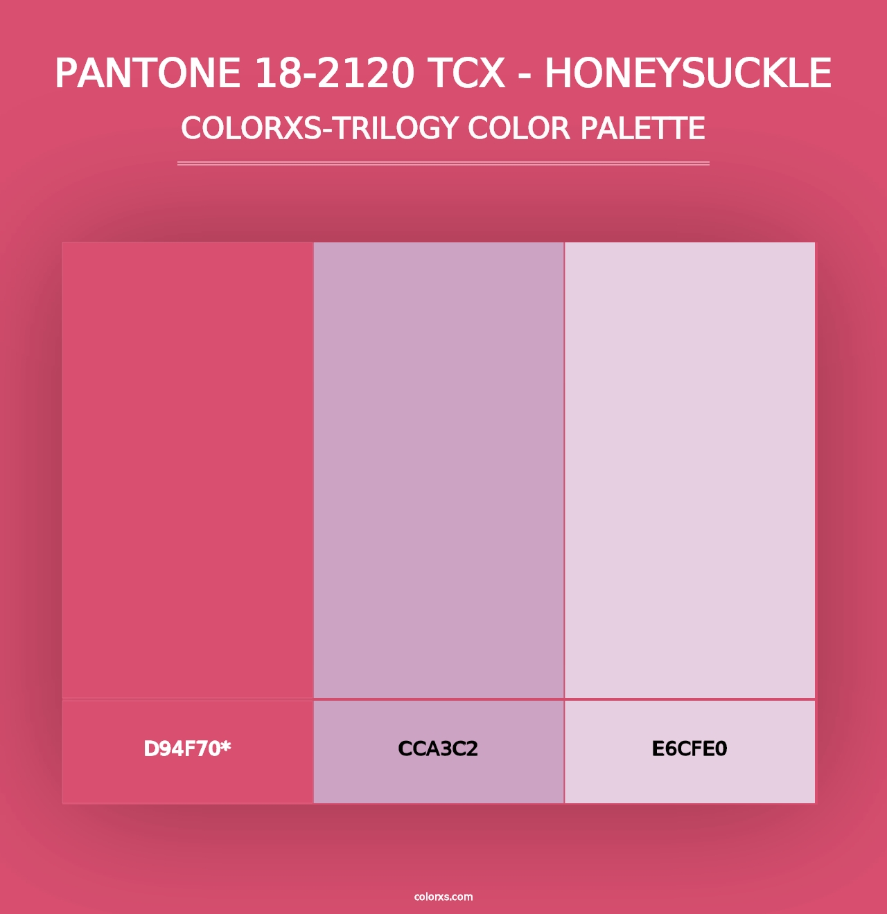 PANTONE 18-2120 TCX - Honeysuckle - Colorxs Trilogy Palette