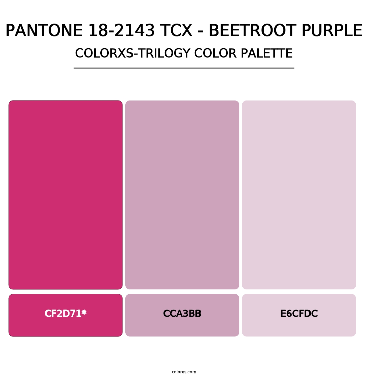 PANTONE 18-2143 TCX - Beetroot Purple - Colorxs Trilogy Palette