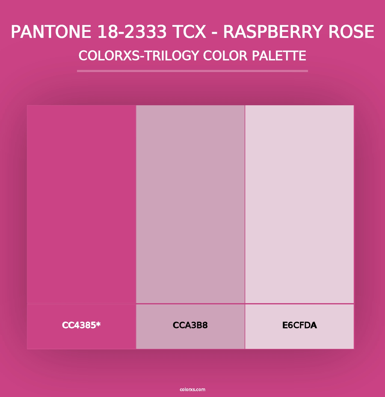 PANTONE 18-2333 TCX - Raspberry Rose - Colorxs Trilogy Palette