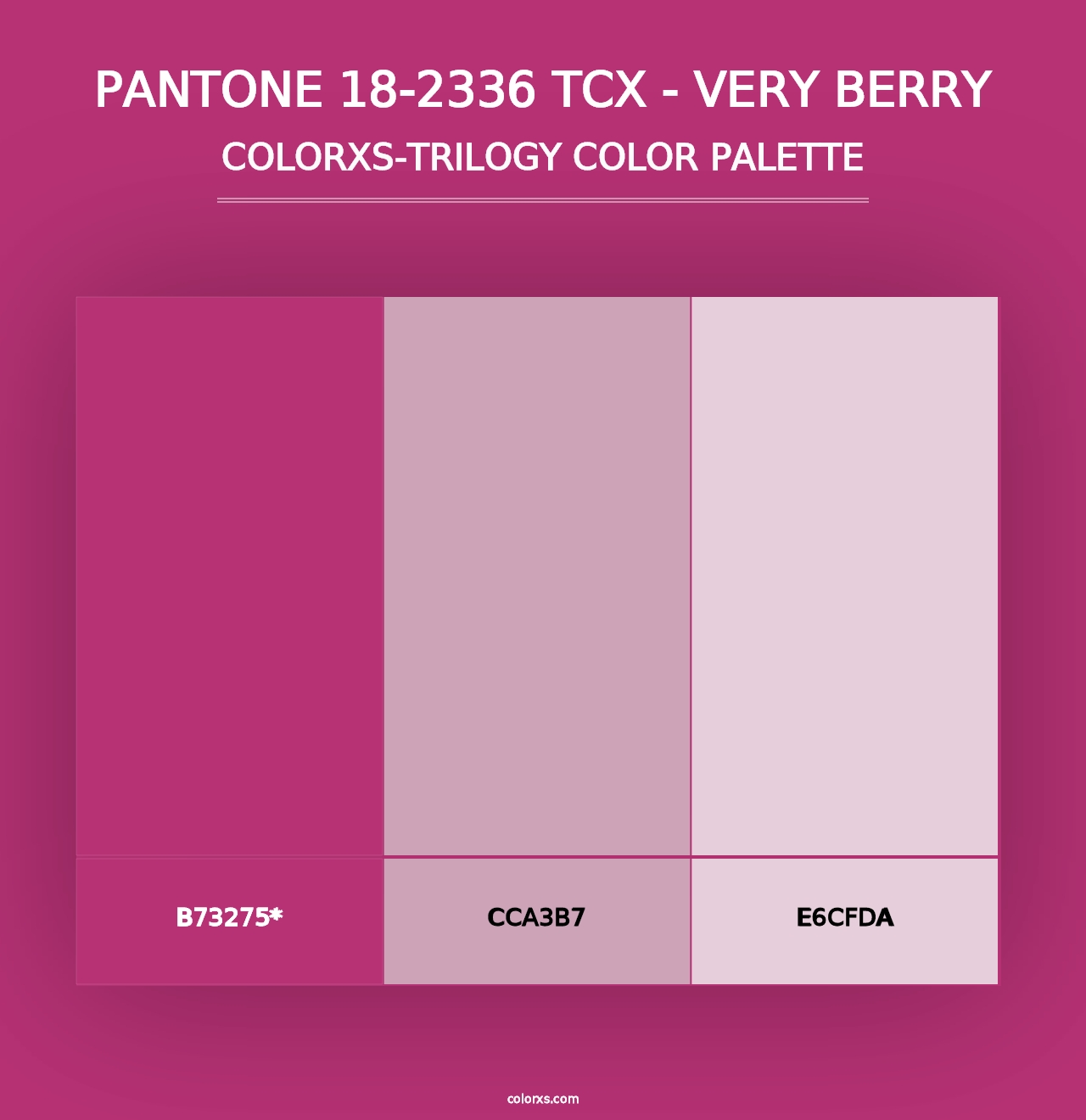 PANTONE 18-2336 TCX - Very Berry - Colorxs Trilogy Palette