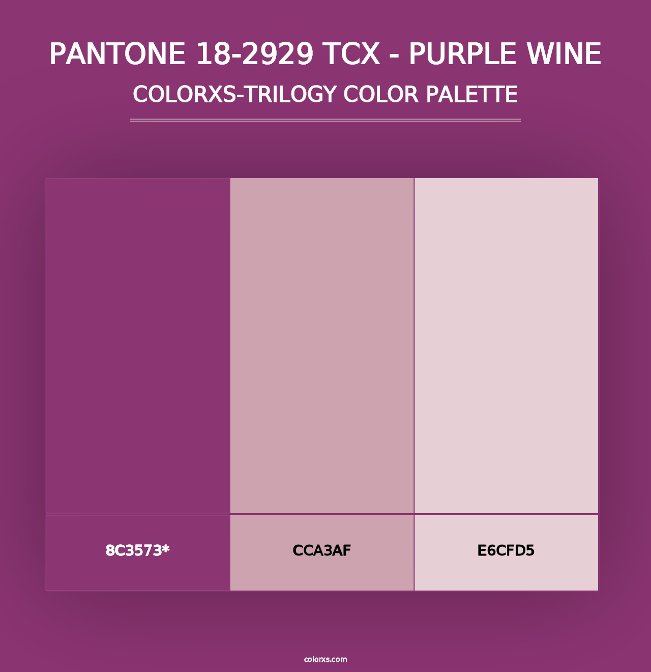 PANTONE 18-2929 TCX - Purple Wine - Colorxs Trilogy Palette