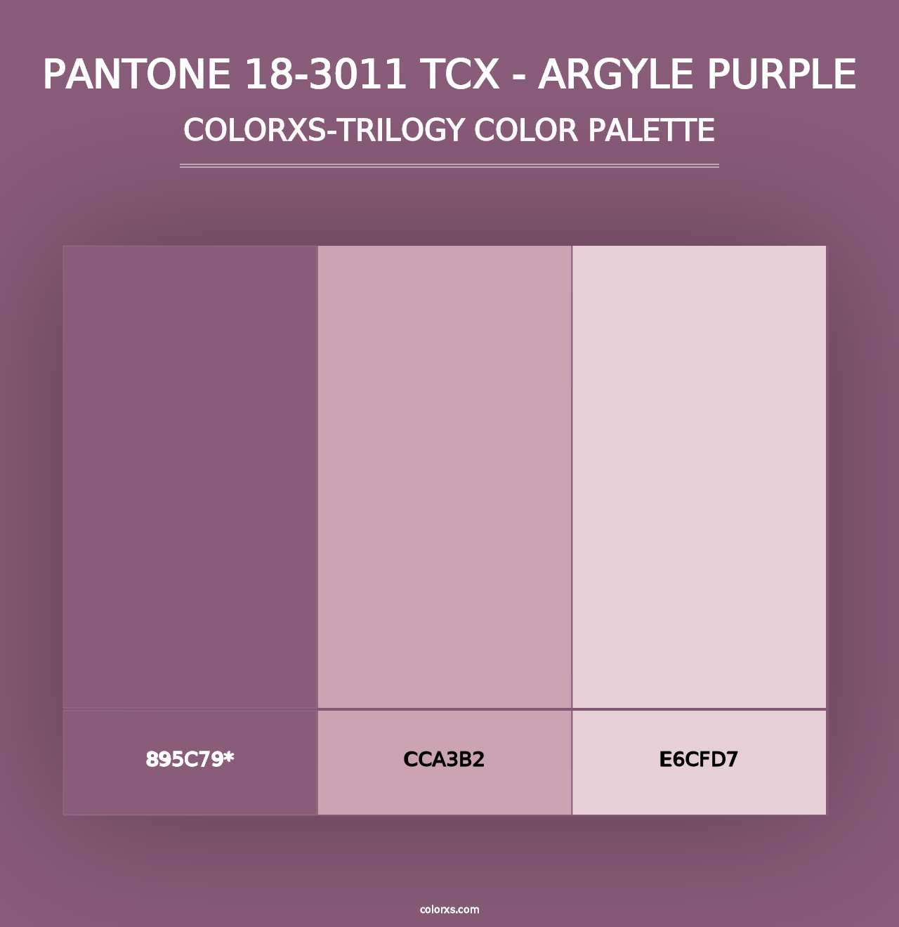 PANTONE 18-3011 TCX - Argyle Purple - Colorxs Trilogy Palette