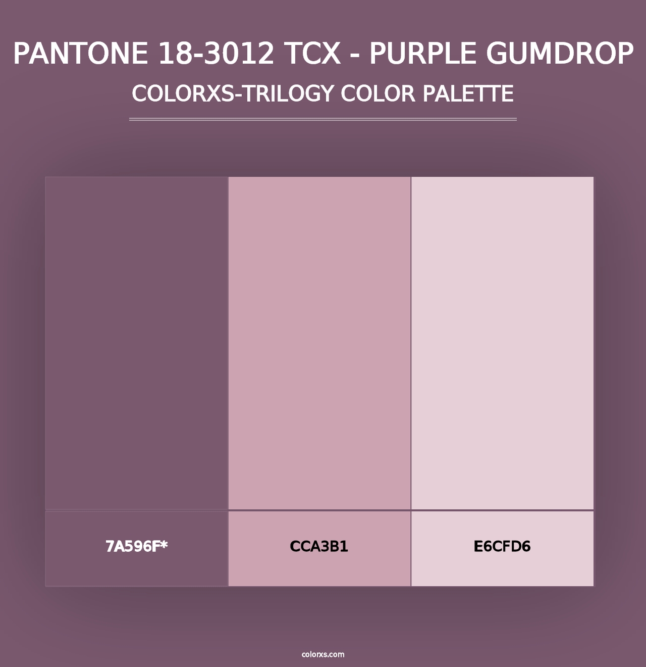 PANTONE 18-3012 TCX - Purple Gumdrop - Colorxs Trilogy Palette