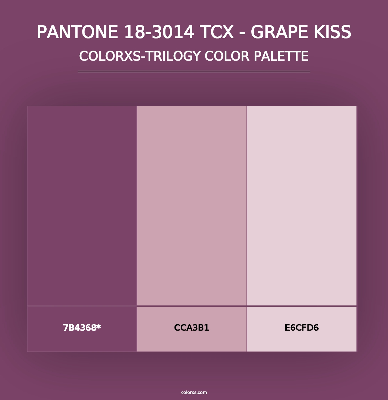 PANTONE 18-3014 TCX - Grape Kiss - Colorxs Trilogy Palette