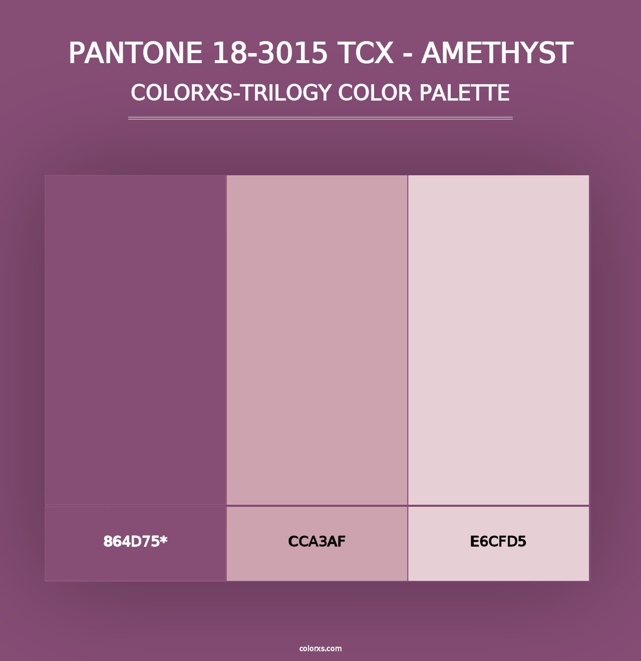 PANTONE 18-3015 TCX - Amethyst - Colorxs Trilogy Palette