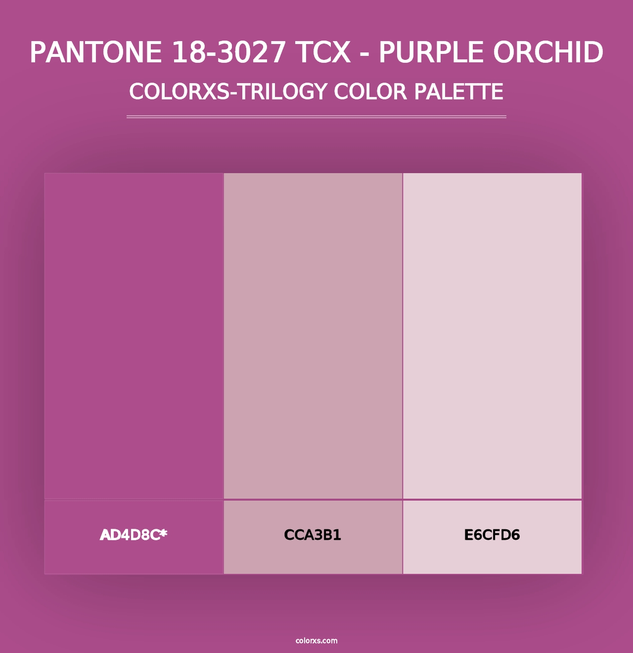 PANTONE 18-3027 TCX - Purple Orchid - Colorxs Trilogy Palette