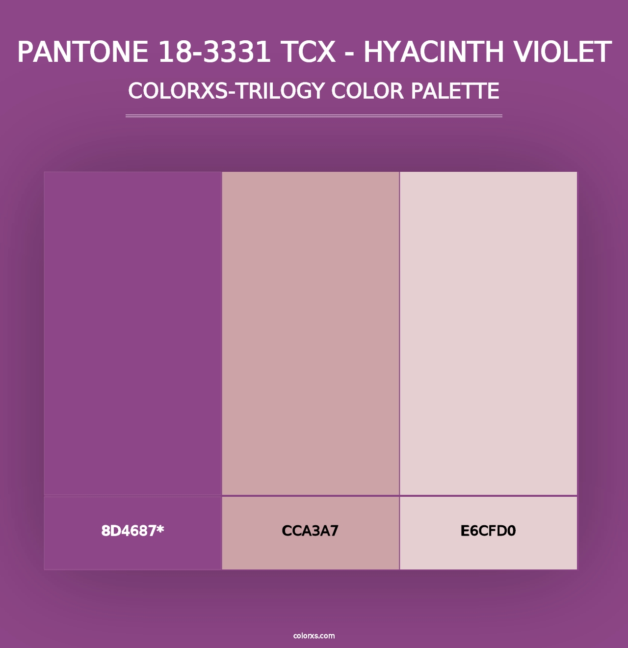 PANTONE 18-3331 TCX - Hyacinth Violet - Colorxs Trilogy Palette