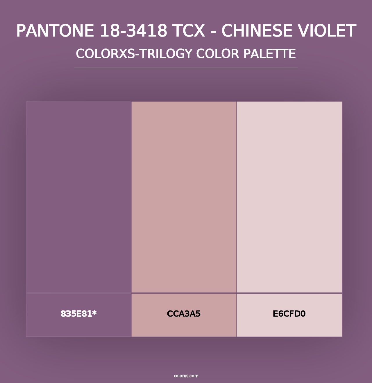 PANTONE 18-3418 TCX - Chinese Violet - Colorxs Trilogy Palette