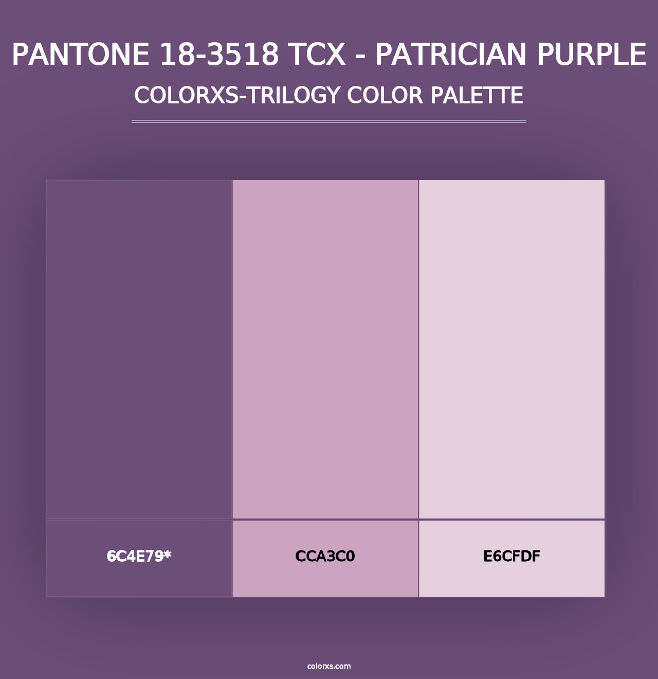 PANTONE 18-3518 TCX - Patrician Purple - Colorxs Trilogy Palette