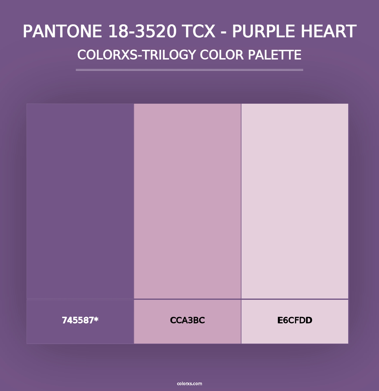 PANTONE 18-3520 TCX - Purple Heart - Colorxs Trilogy Palette