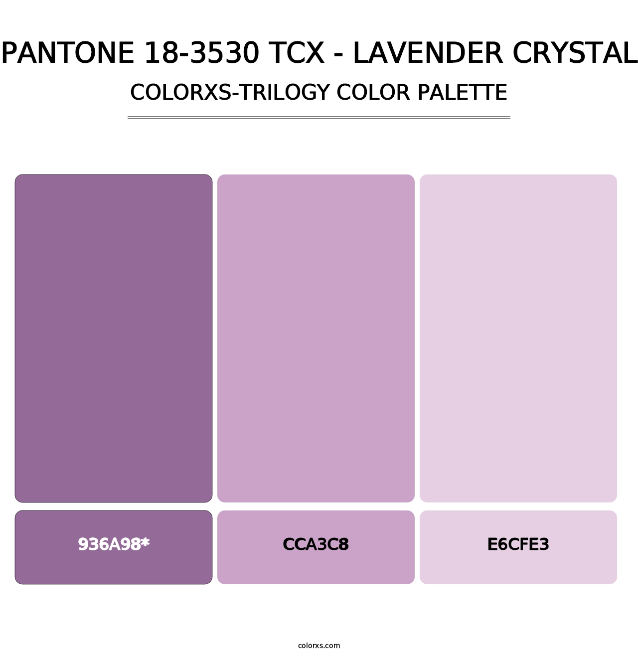 PANTONE 18-3530 TCX - Lavender Crystal - Colorxs Trilogy Palette