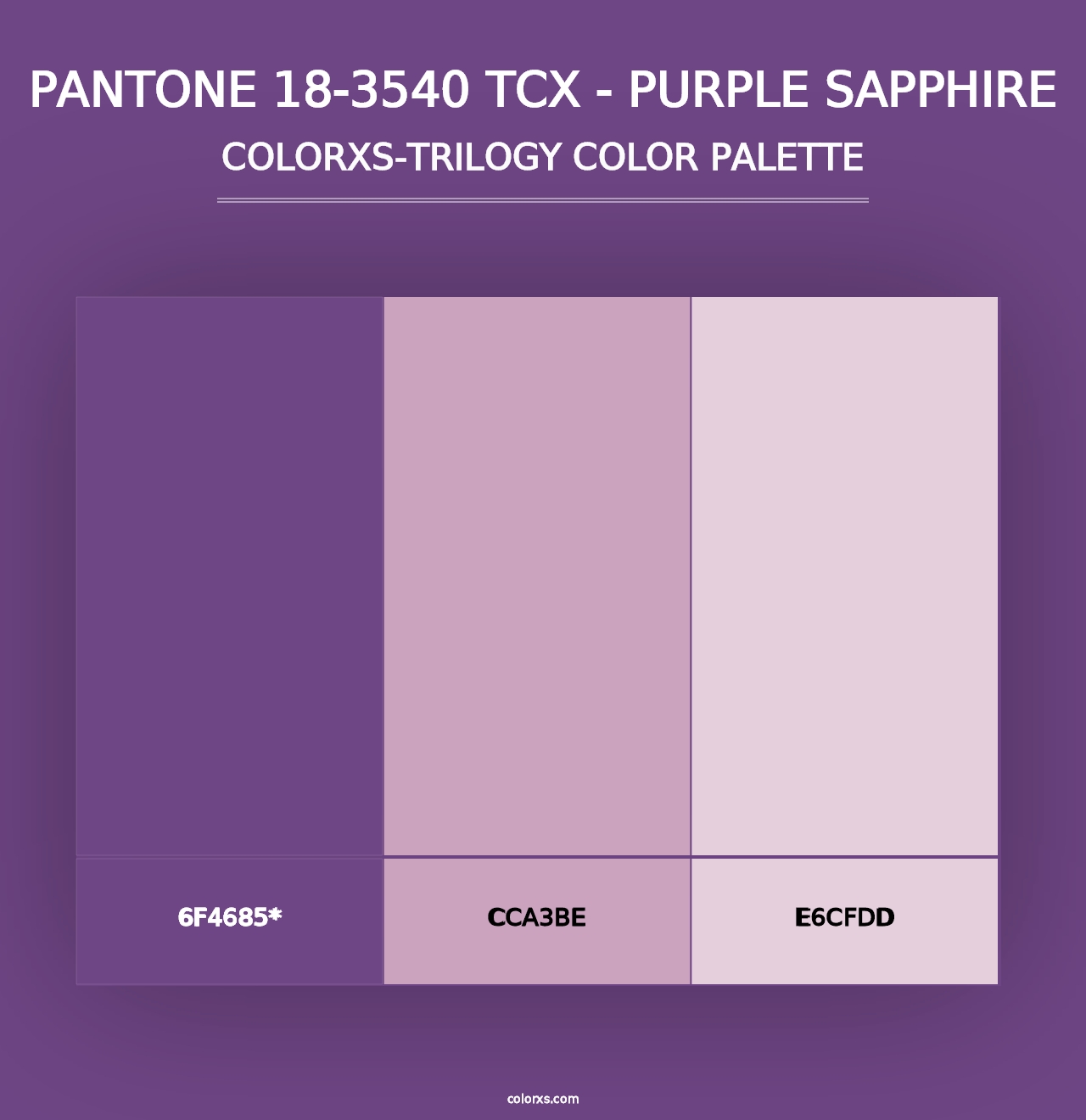 PANTONE 18-3540 TCX - Purple Sapphire - Colorxs Trilogy Palette