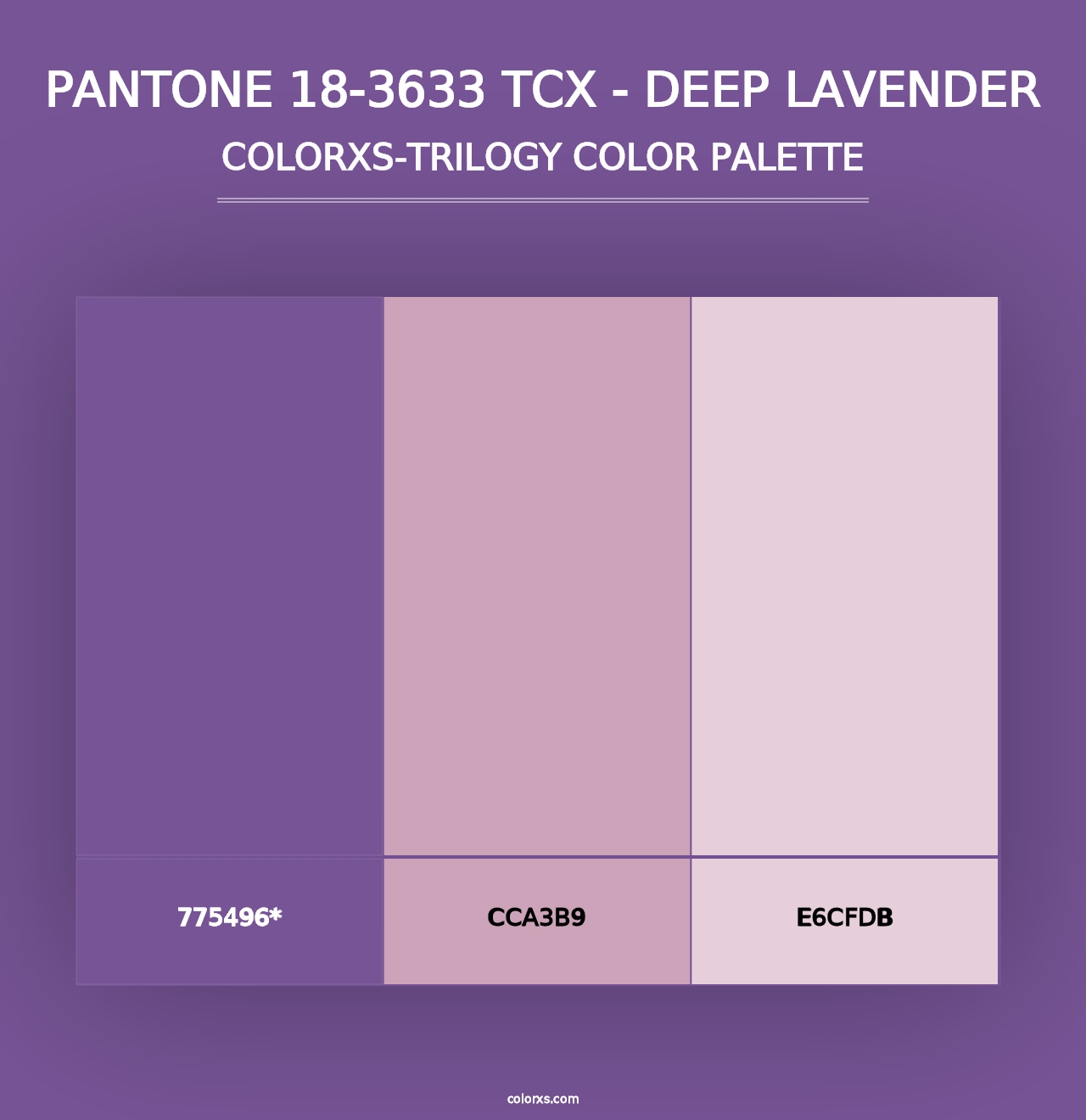 PANTONE 18-3633 TCX - Deep Lavender - Colorxs Trilogy Palette