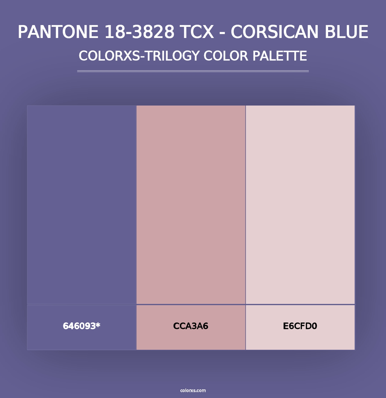 PANTONE 18-3828 TCX - Corsican Blue - Colorxs Trilogy Palette