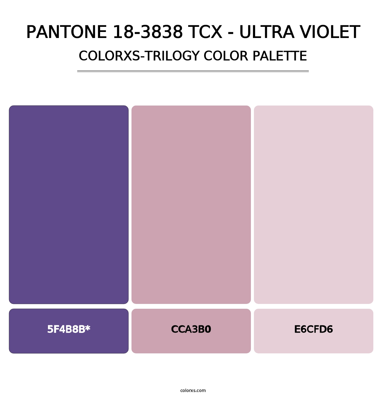 PANTONE 18-3838 TCX - Ultra Violet - Colorxs Trilogy Palette