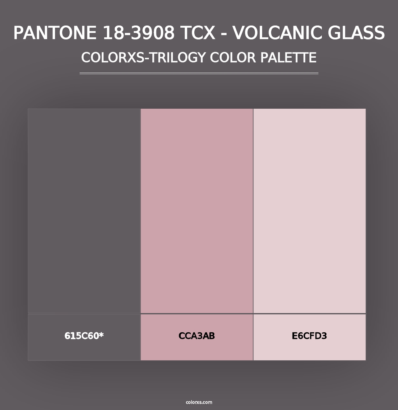 PANTONE 18-3908 TCX - Volcanic Glass - Colorxs Trilogy Palette