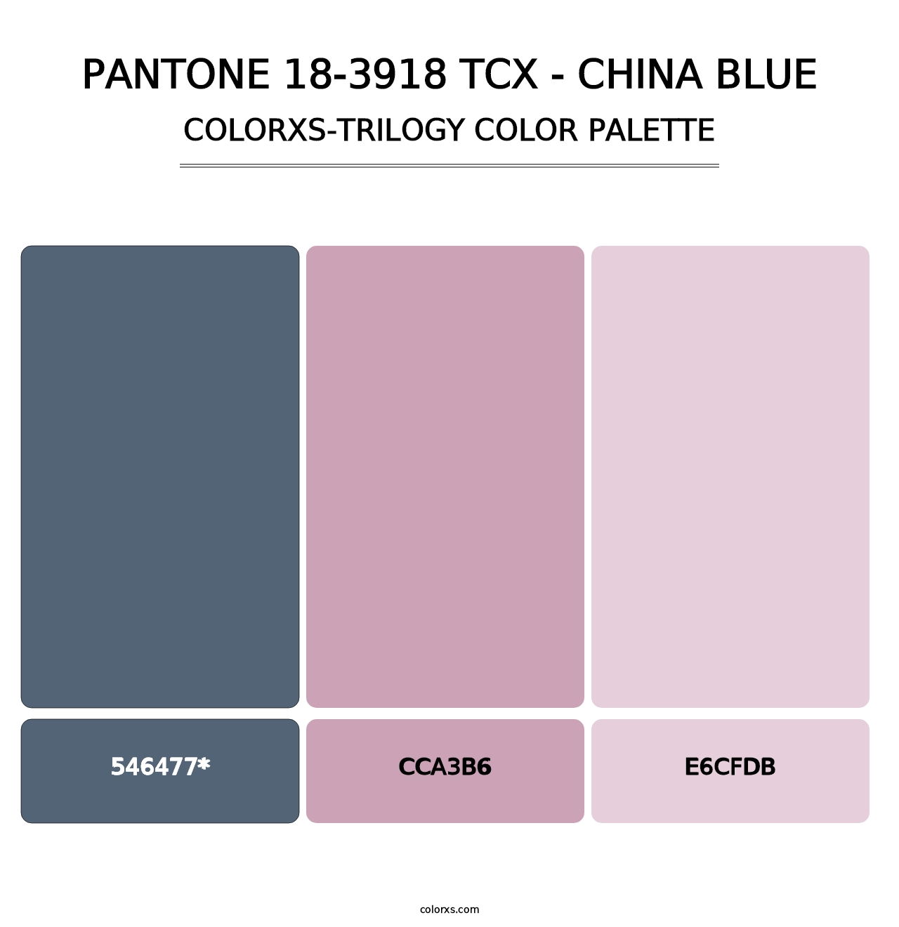 PANTONE 18-3918 TCX - China Blue - Colorxs Trilogy Palette