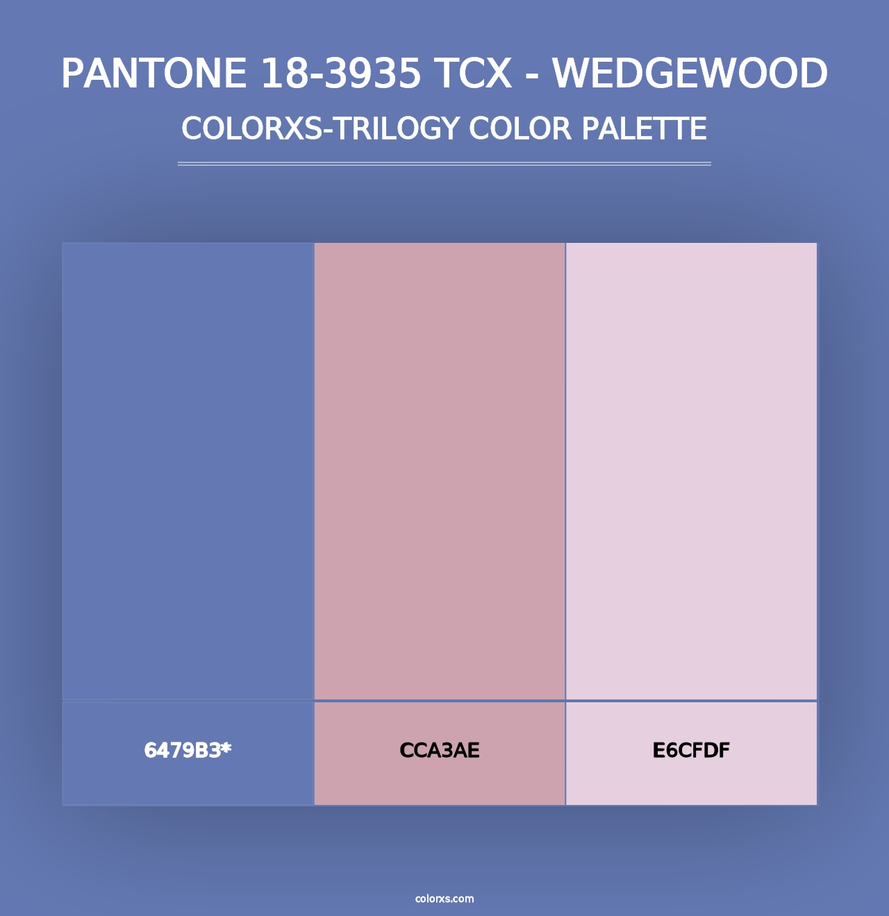 PANTONE 18-3935 TCX - Wedgewood - Colorxs Trilogy Palette