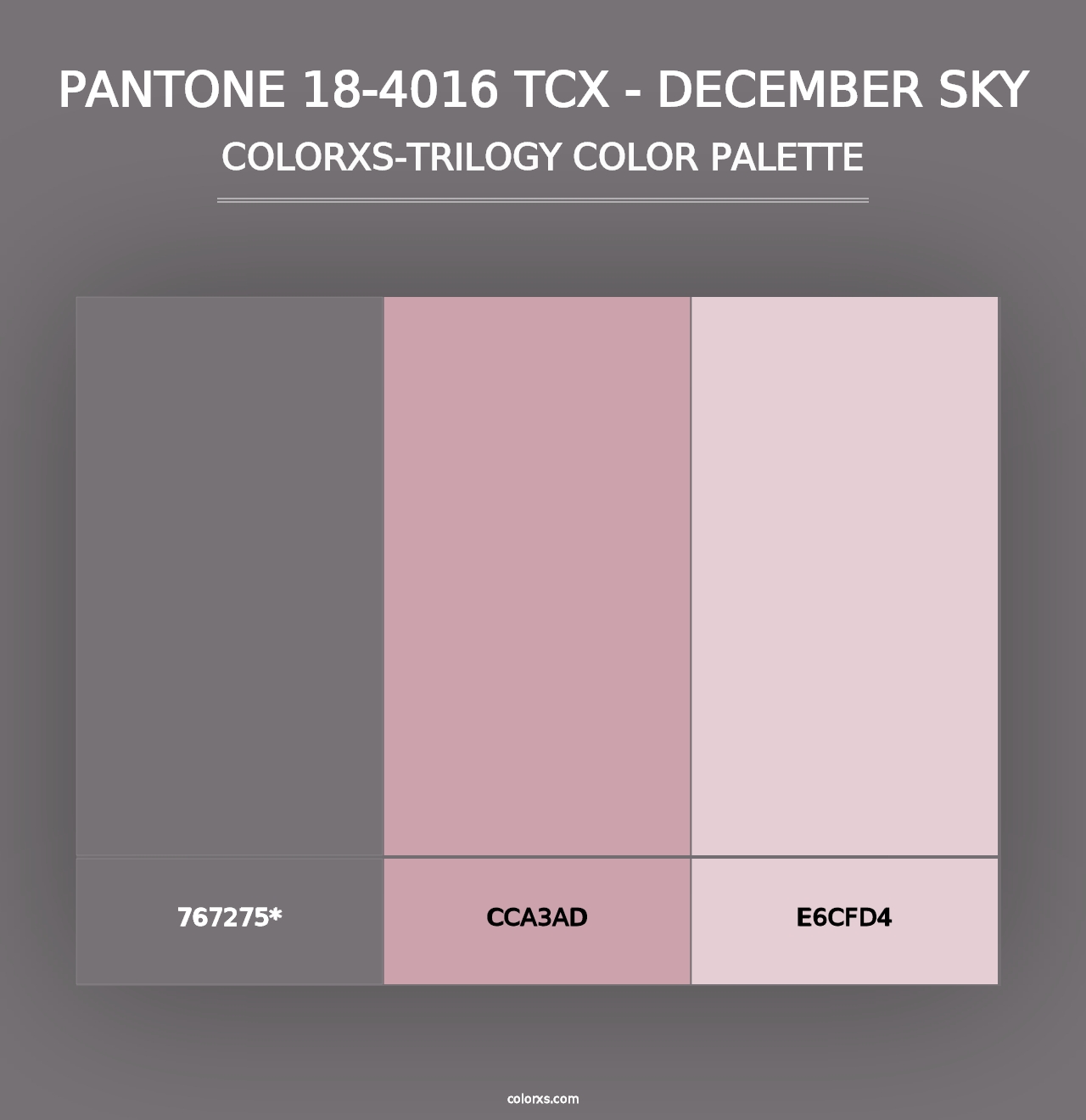 PANTONE 18-4016 TCX - December Sky - Colorxs Trilogy Palette