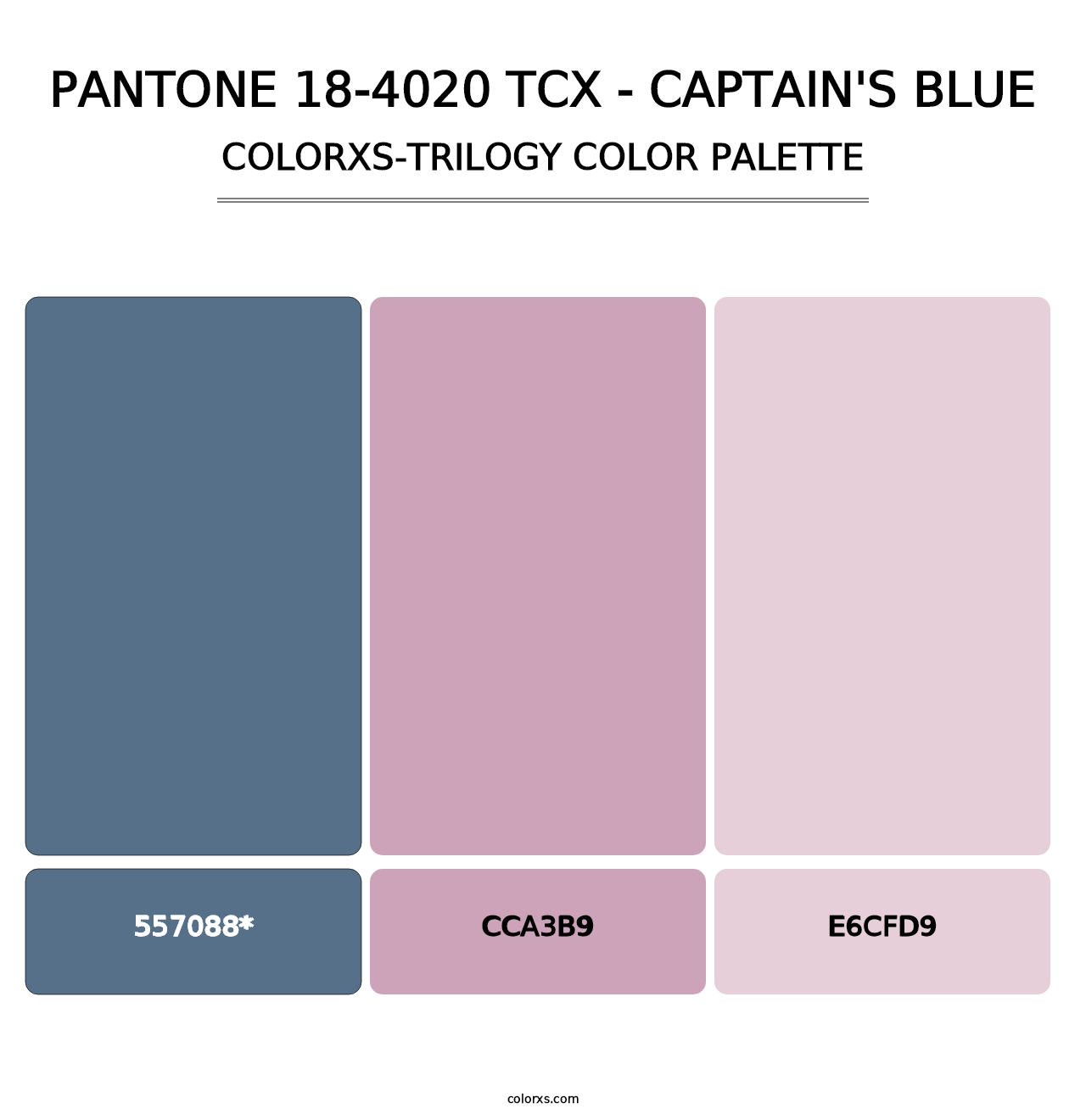 PANTONE 18-4020 TCX - Captain's Blue - Colorxs Trilogy Palette