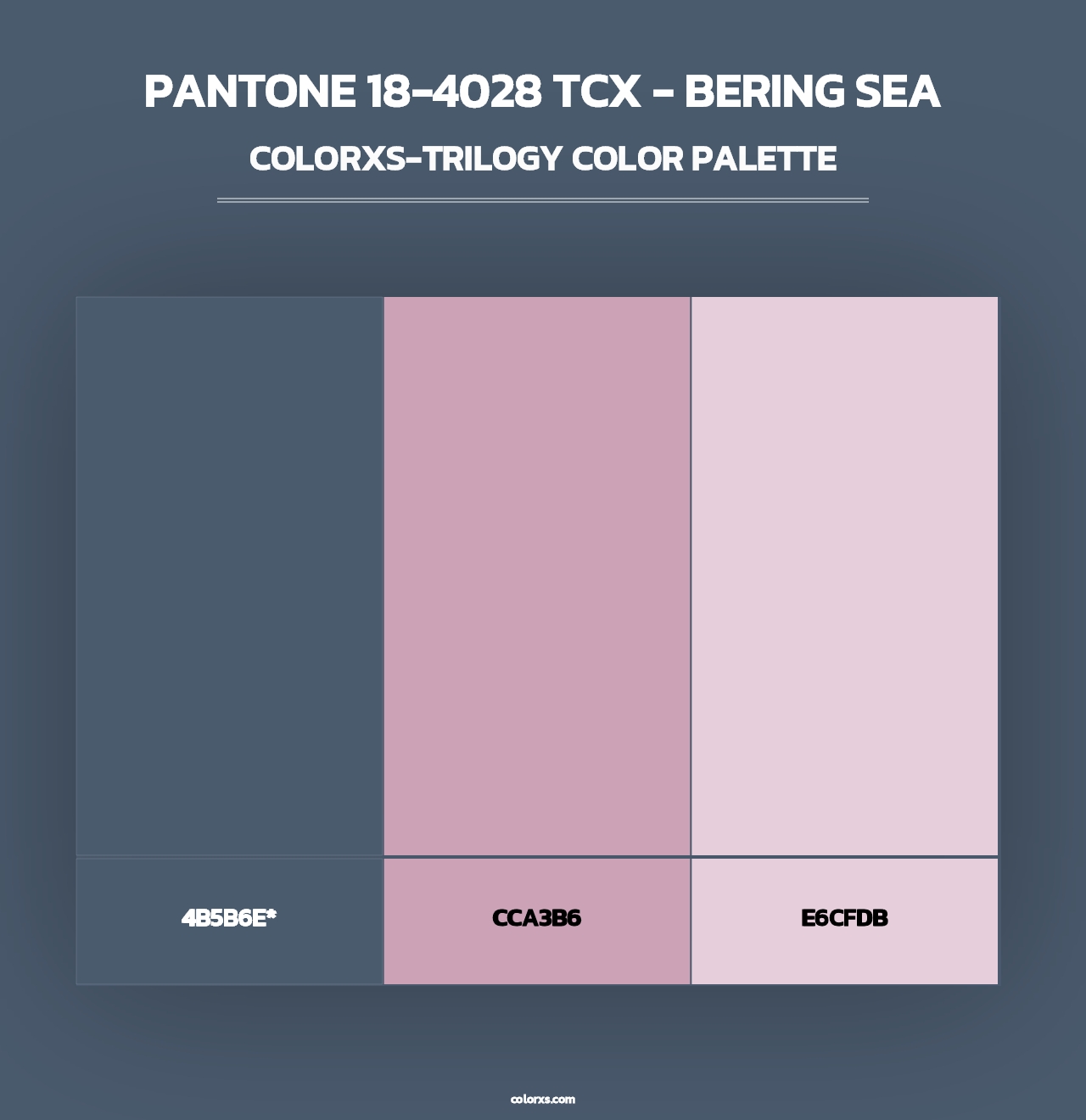 PANTONE 18-4028 TCX - Bering Sea - Colorxs Trilogy Palette