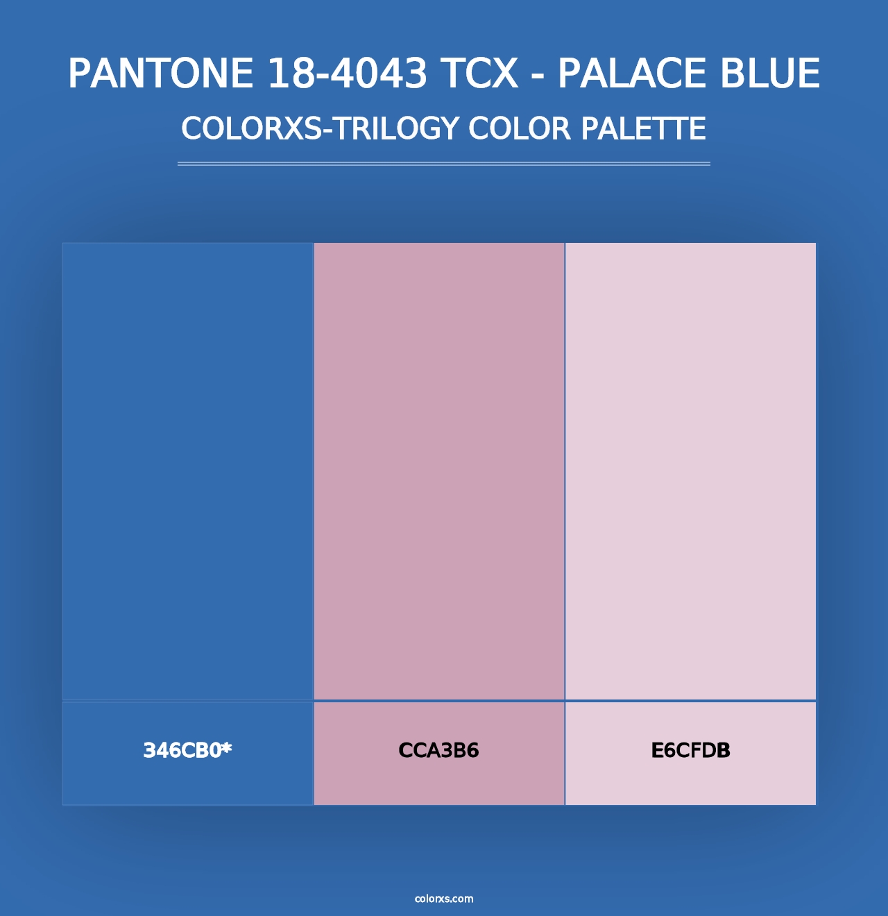 PANTONE 18-4043 TCX - Palace Blue - Colorxs Trilogy Palette